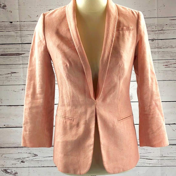 THE LIMITED Peach Pink Heathered Blazer - Picture 5 of 5